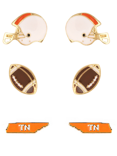 Mini  Football Earring Set