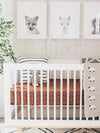 Mebie Baby Rust Mudcloth Crib Sheet