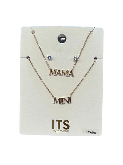 Mama & Mini Necklace Set with Studs