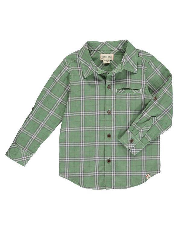 Atwood Green Plaid Woven Button Down