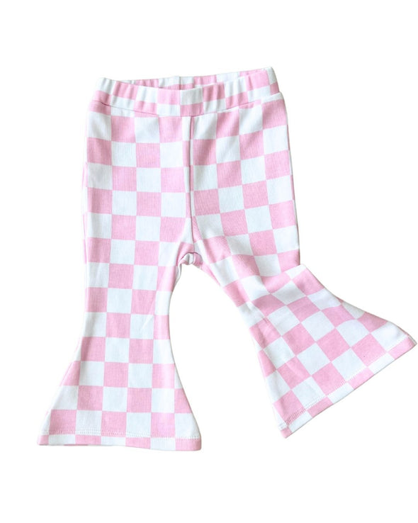 Checkered Flare Pants