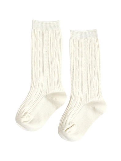 Ivory Cable Knit Knee High
