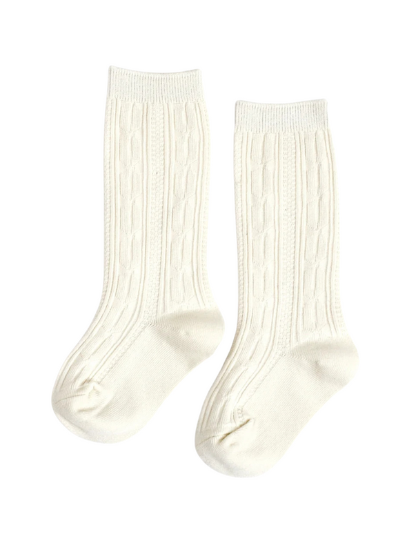 Ivory Cable Knit Knee High