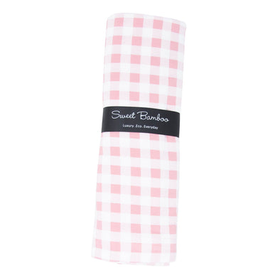 Pink Gingham Swaddle
