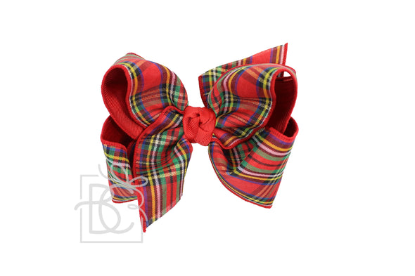 Layered Christmas Plaid Bow