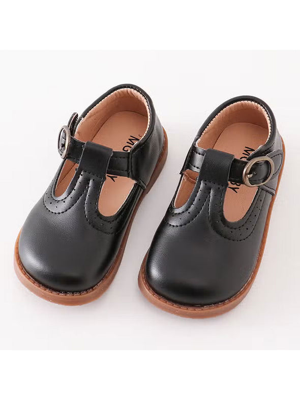 Black Vintage Leather Shoes
