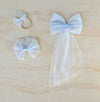 Lotus Dusty Blue Tulle Bow