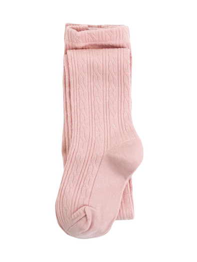 Ballet Pink Cable Knit Tights