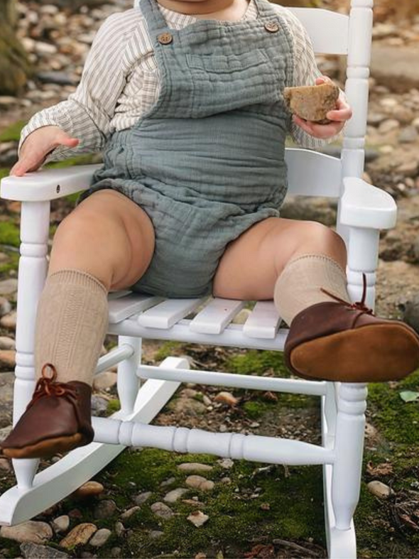 Little Stocking Co. Oat Cable Knit Knee Highs
