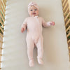 Kyte Baby Blush Ribbed Zipper Footie