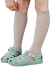 Little Stocking Co. Oat Cable Knit Knee Highs