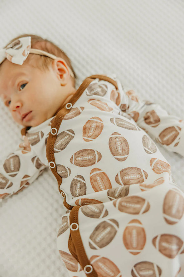 Copper Pearl Blitz Newborn Knotted Gown