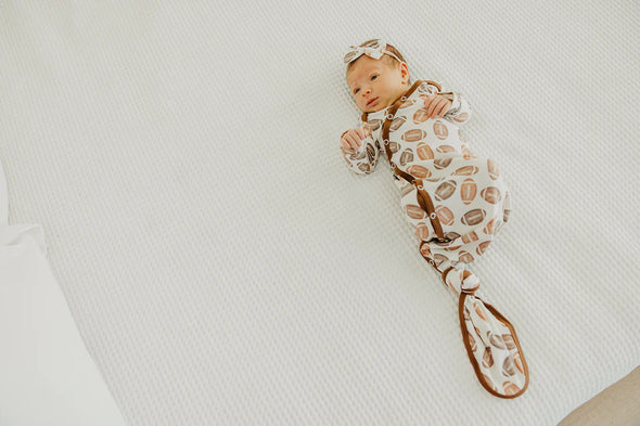 Copper Pearl Blitz Newborn Knotted Gown
