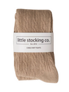 Little Stocking Co. Oat Cable Knit Tights
