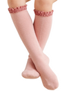 Little Stocking Co. Blush + Mauve Lace Top Knee Highs