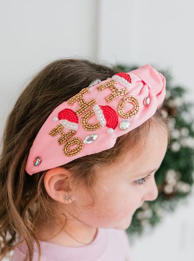 Pink Knotted Christmas Headband