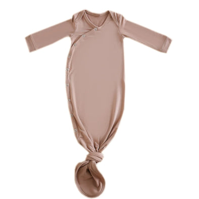 Copper Pearl Pecan Newborn Knotted Gown