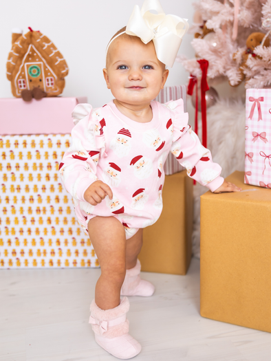 Pink Santa Sweatshirt Bubble
