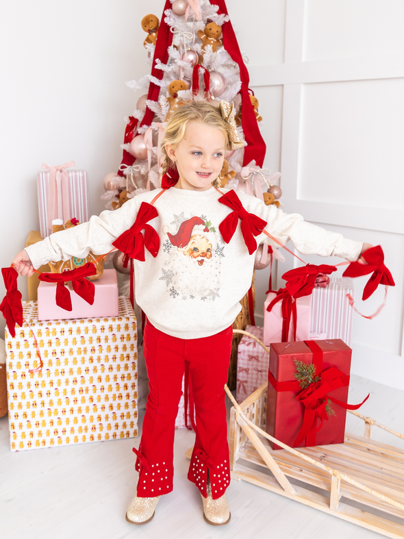 Vintage Rhinstone Santa Sweatshirt