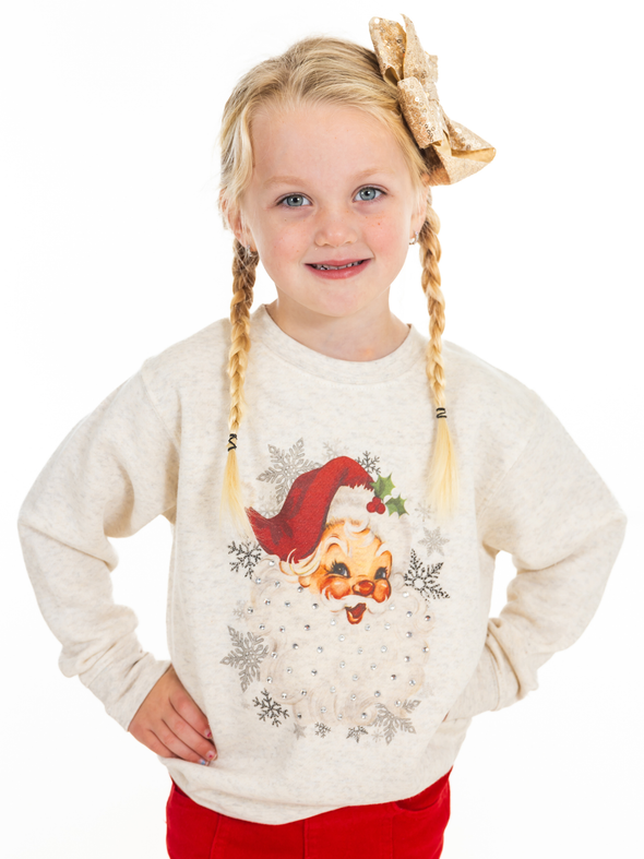 Vintage Rhinstone Santa Sweatshirt