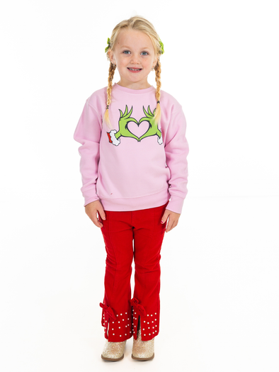 Grinch Merry Christmas Pink Sweatshirt