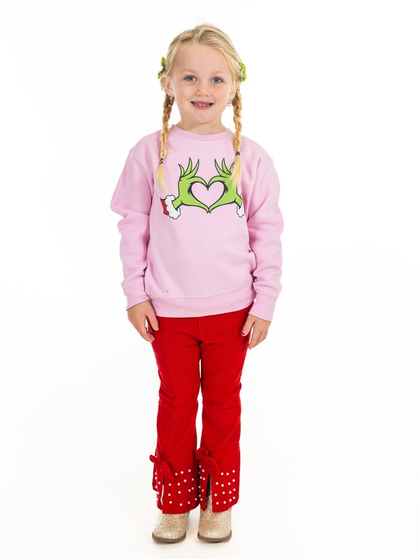 Grinch Merry Christmas Pink Sweatshirt