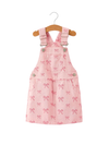 Pretty Pink Bow Denim Overalls Dress