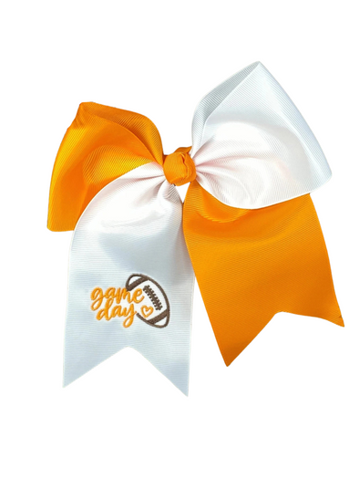 Game Day Embroidered Cheer Bow