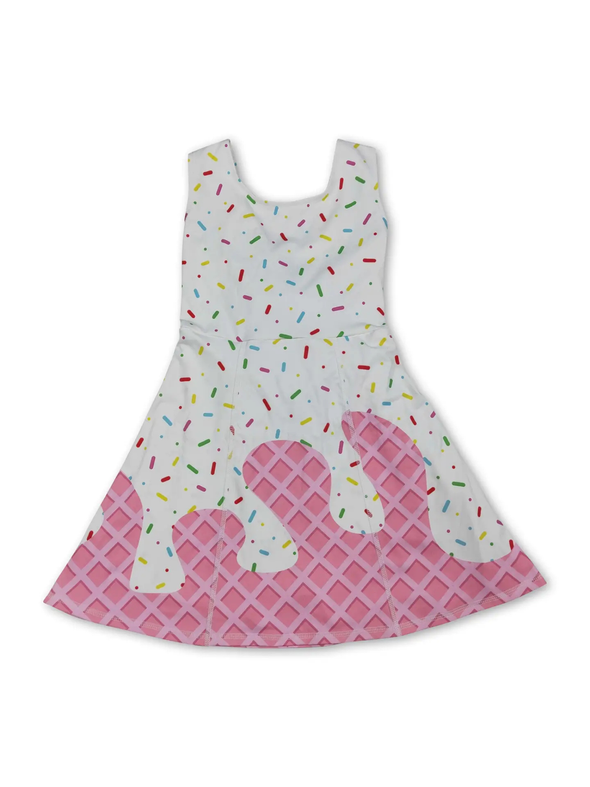 cream athletic dress Cross Back Tennis Dress