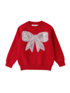 Red Sparkle Bow Sweater