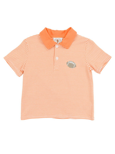 Orange Stripe Tailgate Polo Tee