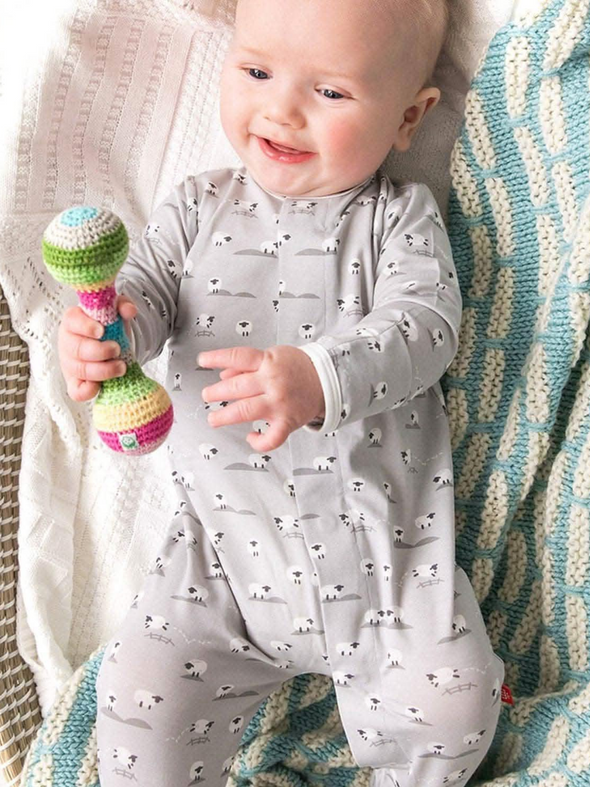 Baa Baa Baby Grey Magnetic Footie