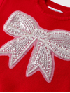 Red Sparkle Bow Sweater