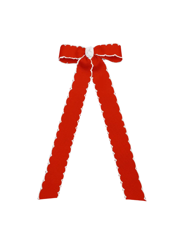 Red Moon Stitch 7" Streamer Clip Bow