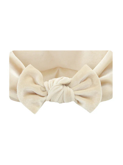 Lou Lou Latte Velvet Knot Headband