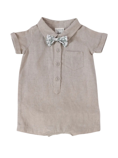 Noah Bowtie Linen Romper