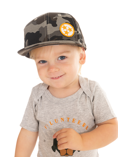 Tri-Star Grey Camo Snap Back Hat