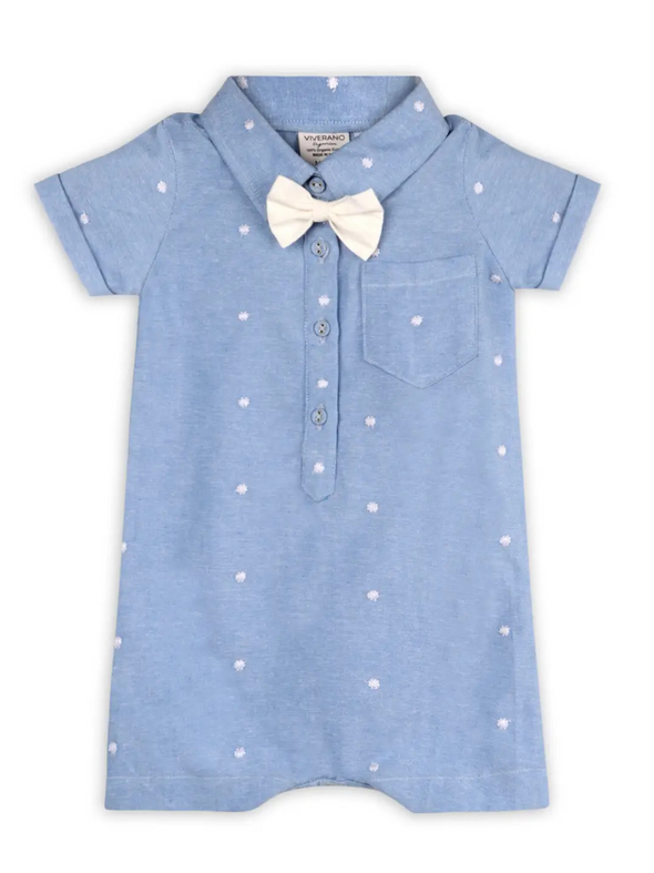 Isla Bowtie Chambray Romper