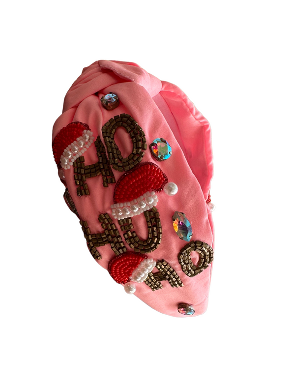 Pink Knotted Christmas Headband