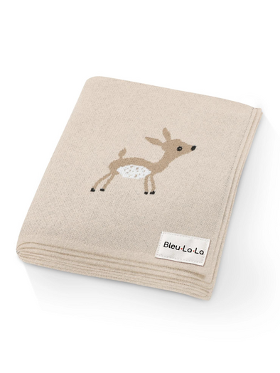 Deer Luxury Cotton Receiving Blanket