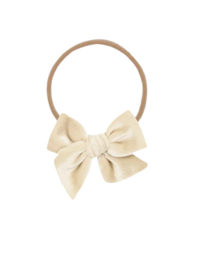 Lou Lou Velvet Latte Bow Headband
