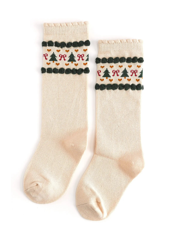 Vanilla Fair Isle Knee Sock