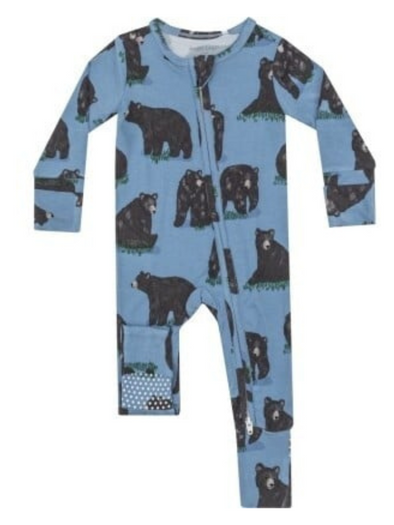 Black Bear Bamboo Romper