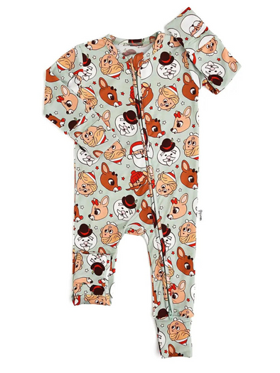 Rudolph Zipper Bamboo Footie