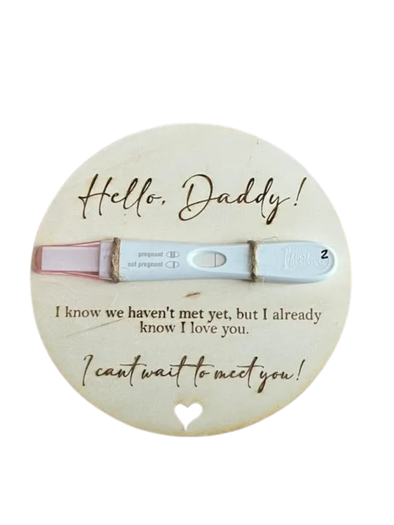 Pregnancy Test Holder Hello Daddy Announcement