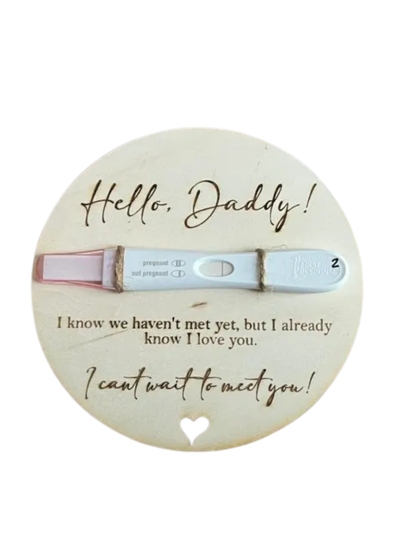 Pregnancy Test Holder Hello Daddy Announcement