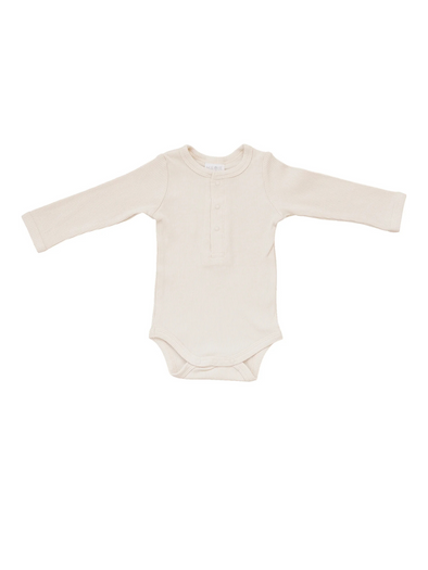 Vanilla Organic Snap Long Sleeve Ribbed Bodysuit