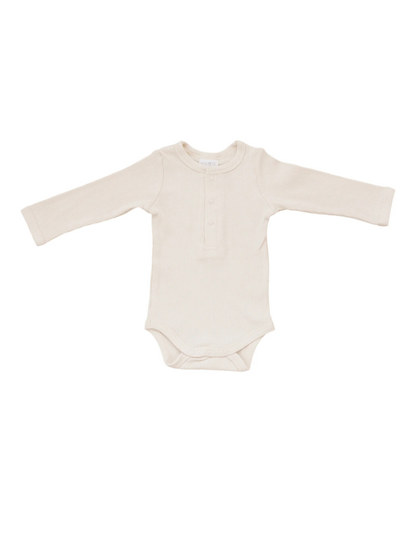 Vanilla Organic Snap Long Sleeve Ribbed Bodysuit