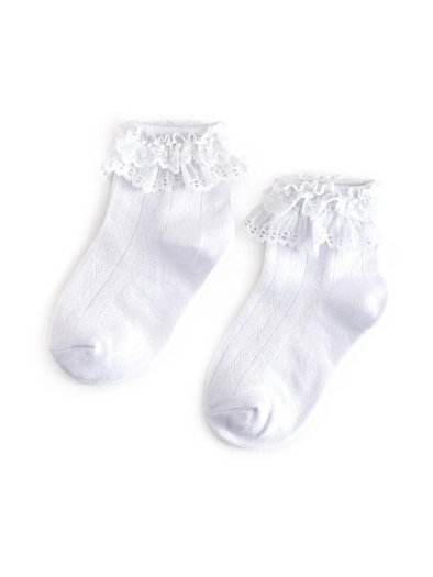 White Lace Bobbie Sock