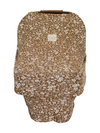 Brown Floral Ribbed Bamboo Multi-Use Cover